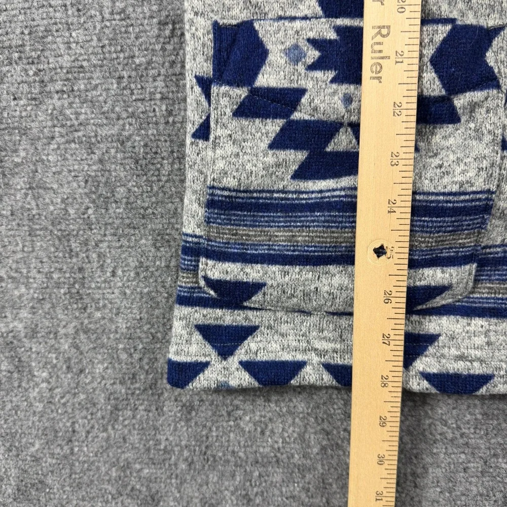 Levi's Cardigan Mens Large Blue Southwestern Shawl Collar Fleece Sweater
